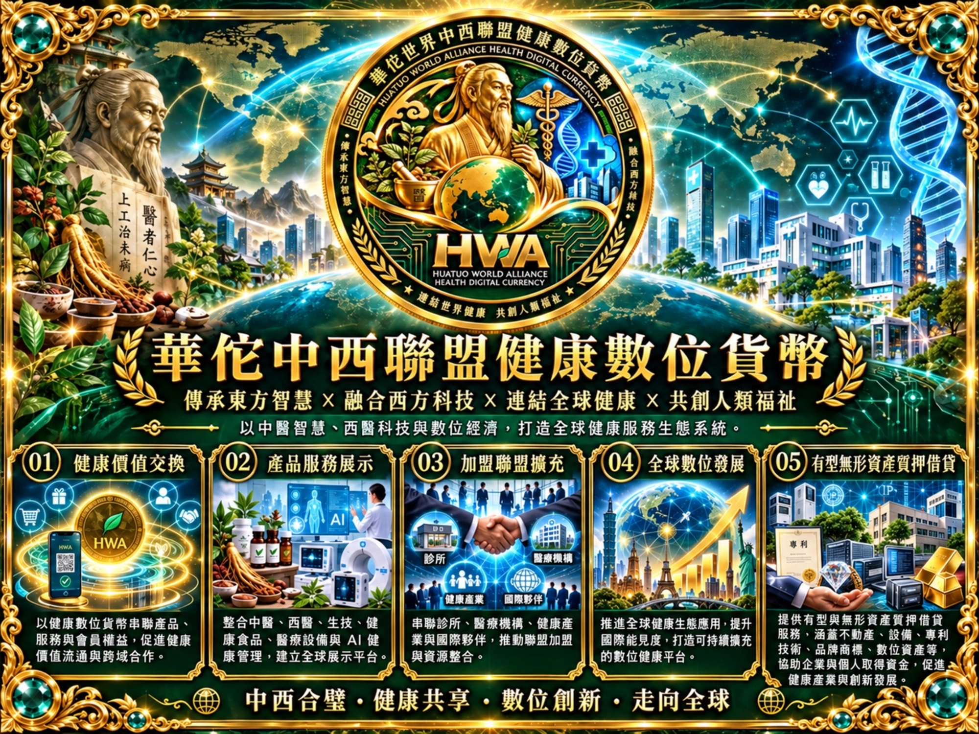 全球華人醫療健康聯盟官方主視覺